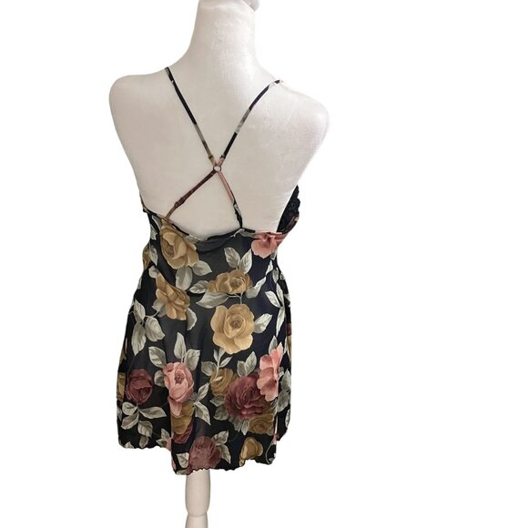 Victoria's Secret Floral Lace Chemise Nightgown Cross Back Adjustable Straps Siz - Picture 3 of 5